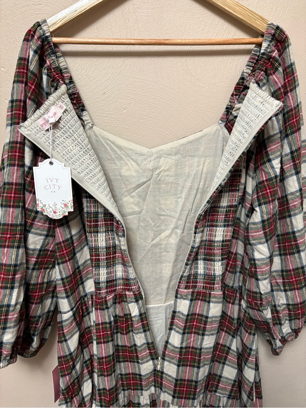 Ivy City Co Merry Dress Holiday Plaid Midi Size 2X NWT New - Picture 13 of 16